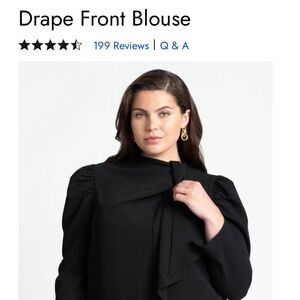 Eloquii Drape Front Blouse